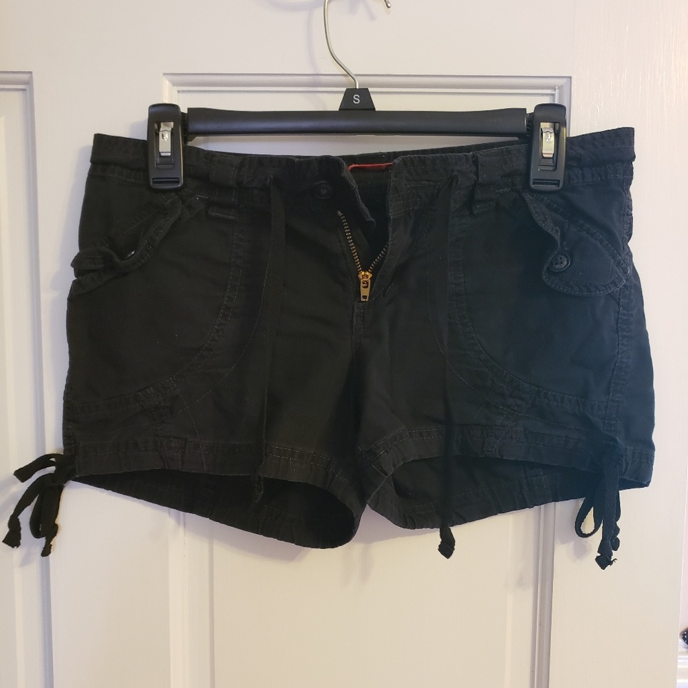 Black cargo shorts